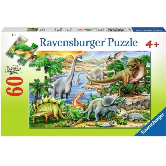 New sealed Ravensburger- 60 Piece Puzzle - Prehistoric Life Dinosaurs - Picture 1 of 16